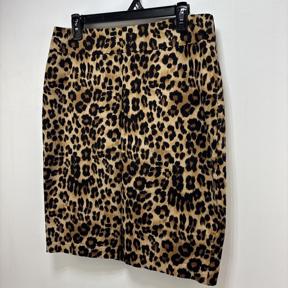 Charter Club Womens Leopard Print Knee Length Pencil Skirt Size 12 Mobwife Y2K - Picture 3 of 9